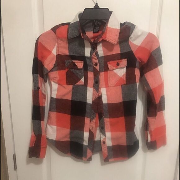 Rue 21 Extra Small Boy's Orange Flannel Shirt - Picture 1 of 6